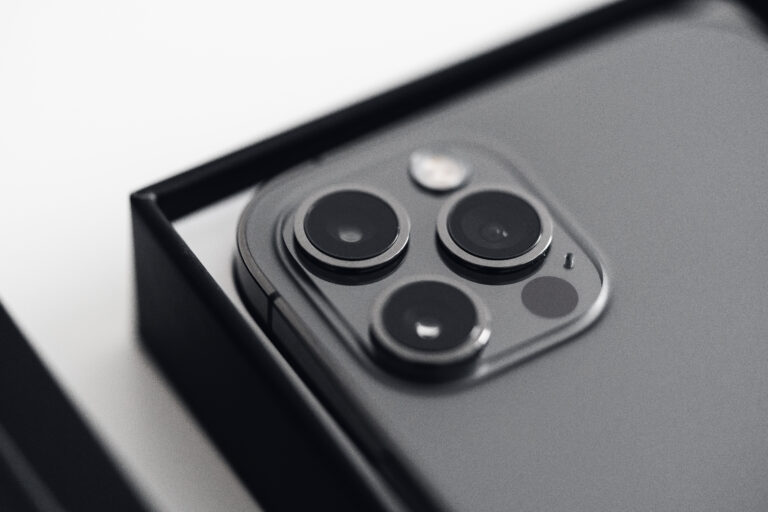 A close-up picture of phone camers.