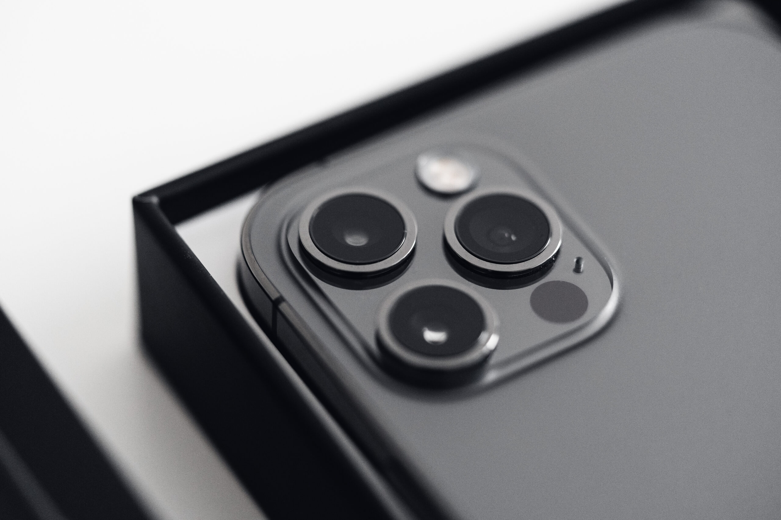 A close-up picture of phone camers.