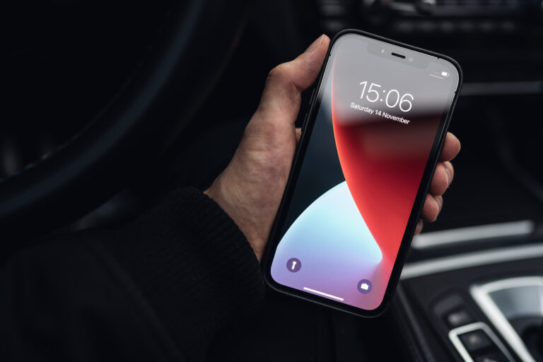A person holding phone.