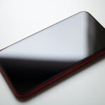A red smartphone