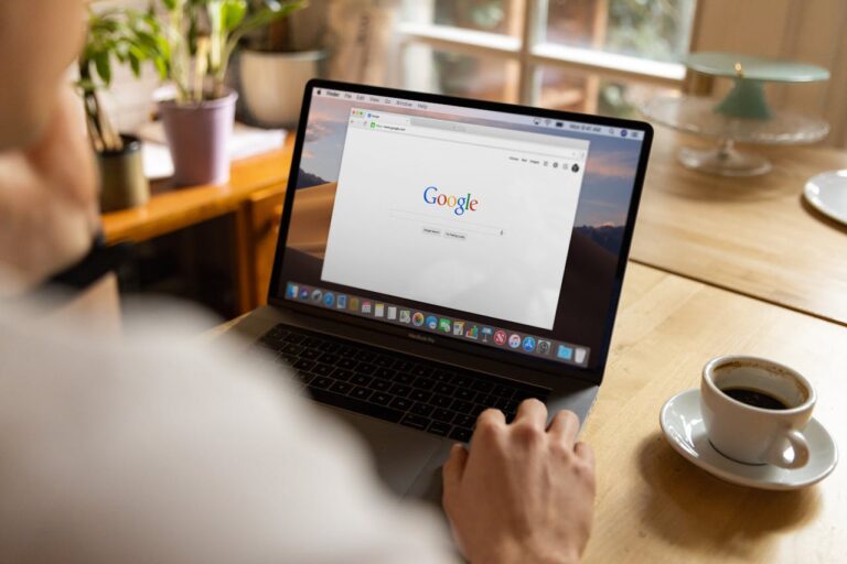 A man using Laptop