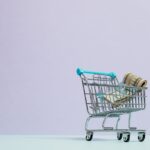 Cash Inside a Tiny Shopping Cart