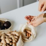 Vegetable in a Drawstring Bag
