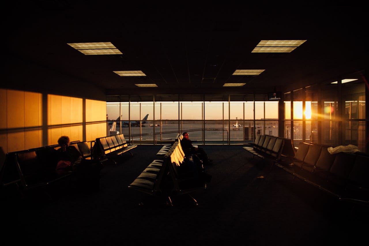 People Sitting in the airport