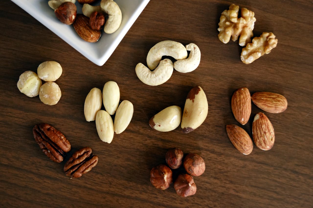 Nuts that are main source of protein and energy.