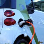 An Electric Vehicle is on charging mode.