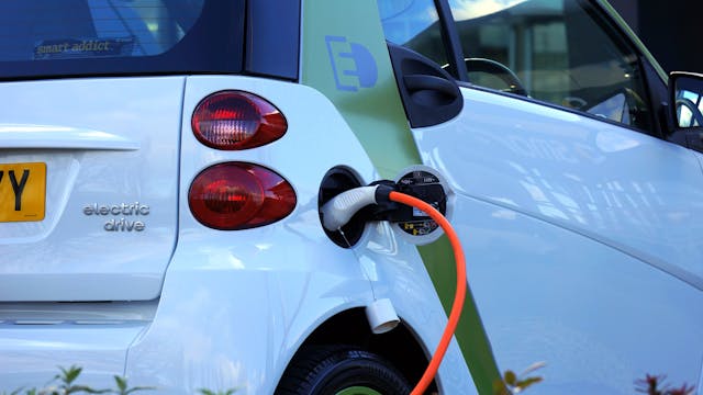 An Electric Vehicle is on charging mode.