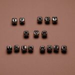 Letter Cubes on Beige Background
