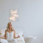 Photo of a Woman with Gray Hair Meditating