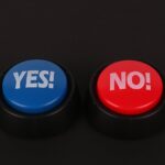Big Bright Buttons on Black Surface