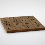 Brown Wooden Scrabble Tiles on the Table
