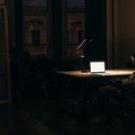 Silver Macbook on Brown Wooden Table