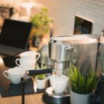 Modern Kitchen Interior with Espresso Machine
