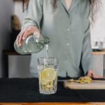 A glass of lemon water