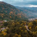 Aerial View of Autumn Landscape in Rasht, Iran