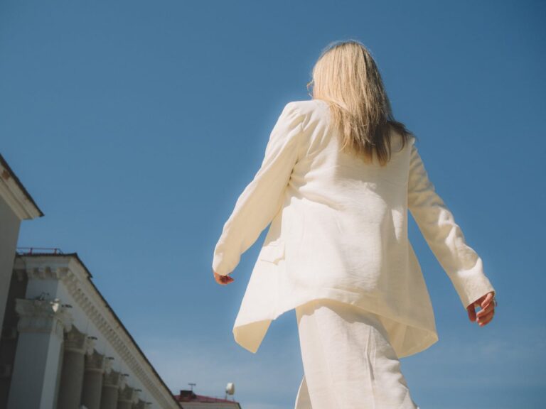 Person walking in White Formal Wear