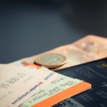 Orange and Green Label Airplane Ticket